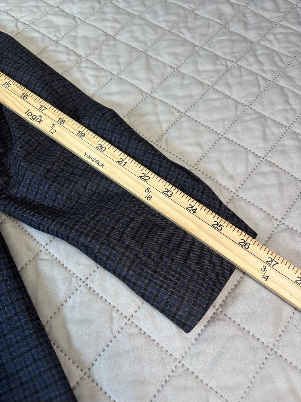 Lauren Ralph Lauren Mens Blazer 46L Brown Blue Plaid Stretch Two Button Sport Co